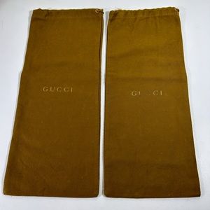 Gucci Authentic Dust Bag Sz 6” X 15” set of 2
